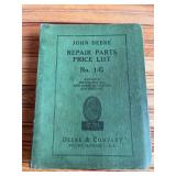 John Deere Repair Parts Price List No. 1-G