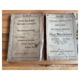 (2) IHC McCormick-Deering Corn Machies + Hay Machines Manuals