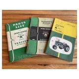 (3) John Deere A Tractor Manuals
