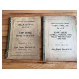(2) John Deere Tractor Repair Catalogs