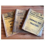 (3) IH Farmall Tractor Parts Catalogs