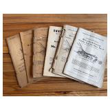 (6) IHC McCormick-Deering Plow Manuals