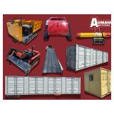 July Containers, Golf Carts, Mini Skid Steer Attachments & More