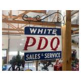 White PDQ Sales and Service Sign