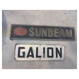 Gallon and Sunbeam Sign