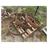 (3) Cast Implement Wheels