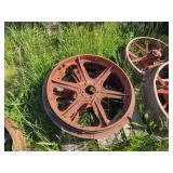 (2) Cast Front Wheels