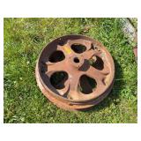 (2) Cast Front Wheels