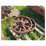 (2) Oliver Front Steel Wheels