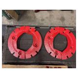 (4) Two Piece Wheel Weights For International Harvester Tractors