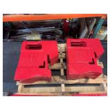 (8) International Harvester 100lbs. Large Handle Suitcase Weights