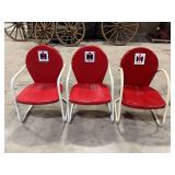 (3) International Harvester Chairs