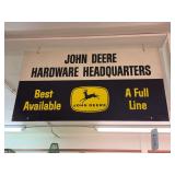 John Deere Hardware Headquarters Double Sided Masonite Sign