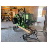 Root and Vandervoort John Deere 4 Horse Hit and Miss Engine with Cart