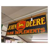 John Deere Farm Implements Porcelain Double Sided Sign