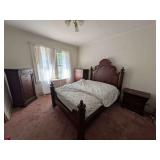 Lexington Bedroom Furniture Set with Bed Frame, Tall Chest, and Nightstand