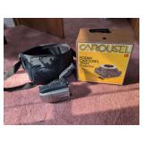 Panasonic Palmcorder VHS-C Camcorder and Kodak Carousel 760H Slide Projector