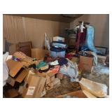 Complete Attic Estate Contents Lot Including Christmas Decor, Media, Furniture, and Collectibles