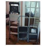 Collection of Three Folding Step Stools and Ladders