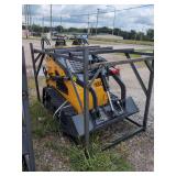 ZJG Mini Skid Steer Loader ZJ-380 (Yellow) - 15HP