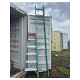 Lot of Two Ladders: Louisville Step Ladder and Werner Extension Ladder
