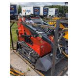 ZJG Mini Skid Steer Loader ZJ-380 (RED) - 15HP - Hand Control Is Bent please review photos