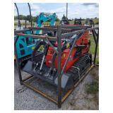 ZJG Mini Skid Steer Loader ZJ-380 (RED) - 15HP