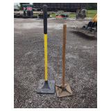 Lot of Two Manual Hand Tampers - Brickform and Cast Iron 10x10