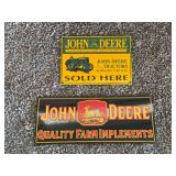 (2) John Deere Reproduction Porcelain Signs