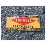 Tunnell Animal Matter Fertilizer Single Sided Sign