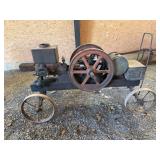 Waterloo Boy 5 Horse Hit and Miss engine with Cart