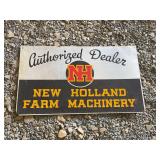 New Holland Farm Machinery Authorized Dealership Double Sided Sign