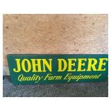 John Deere Quality Farm Equipment Single Sided Porcelain Sign