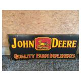 John Deere Quality Farm Equipment Hand Painted Single Sided Wood Sign