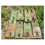 (11) John Deere Front Slab Weights