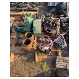 John Deere Two Cylinder Heads, Block, & Water Pumps