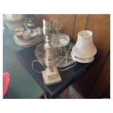 Mixed Lot of Ceramic Table Lamps, Miniature Teapots, and Decorative Ceramics