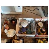 Assorted Ceramic Kitchenware and Collectible Tea Sets Including Mary Engelbreit Disney Tea For Three