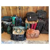Large Assortment of Luggage, Suitcases, Duffle Bags, and Travel Accessories