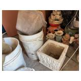 Concrete Planter Mold Set with Cast Metal Components
