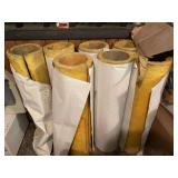 Lot of Fiberglass Pipe Insulation Sections with Paper Jacketing