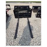 Black Skid Steer Pallet Forks