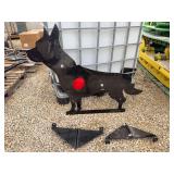 Dog Shape Metal Target with Stand