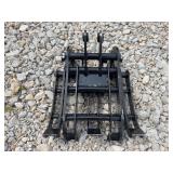 Black Metal Excavator Grapple Attachment