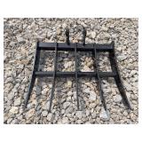Black Steel Tractor Attachment Rake
