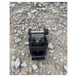 Black Metal Implement Bracket with Pins