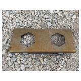 Metal Plate with Dual Hexagonal Openings