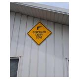 Concealed Carry Zone Sign