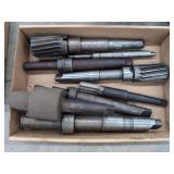 Assorted Industrial Metal Reamers and Tapered Shank Tooling