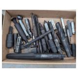 Assorted Machining Tools Lot including Reamers, Sleeves, and Drill Bits